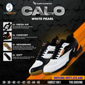 GIÀY CẦU LÔNG CALO KAMITO MÀU TRẮNG