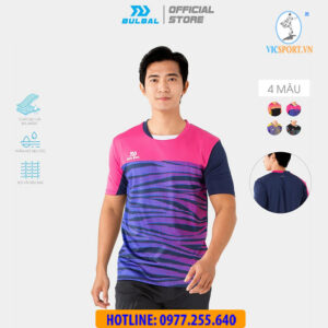 ÁO CẦU LÔNG NAM BULBAL BAT1002 HỒNG TÍM
