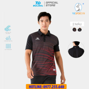 ÁO CẦU LÔNG NAM BULBAL BAT1005 ĐỎ ĐEN
