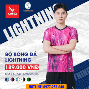 ÁO ĐÁ BANH KAMITO LIGHTNING TÍM ĐEN