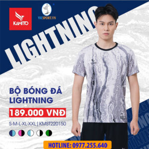 ÁO ĐÁ BANH KAMITO LIGHTNING TRẮNG ĐEN