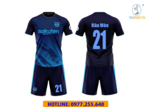 ÁO BARCELONA XANH ĐEN IN CHO KHÁCH