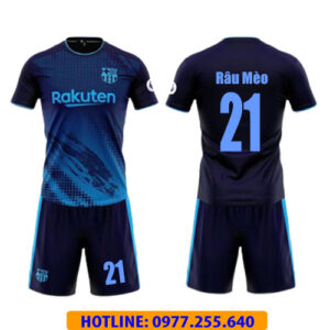 ÁO BARCELONA XANH ĐEN IN CHO KHÁCH