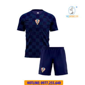 ÁO ĐỘI TUYỂN CROATIA WORLDCUP 2022 MÀU XANH CARO