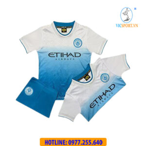 ÁO TRẺ EM CLB MAN CITY 2022-2023 TRẮNG XANH