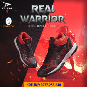GIÀY BÓNG CHUYỀN BÓNG RỔ WARRIOR ĐEN ĐỎ