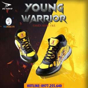 GIÀY BÓNG CHUYỀN BÓNG RỔ WARRIOR VÀNG ĐEN
