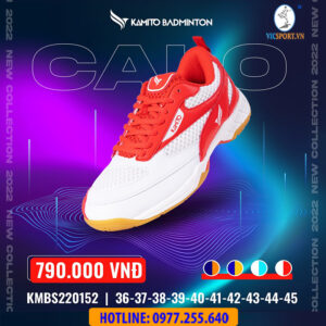GIÀY CẦU LÔNG KAMITO CALO TRẮNG ĐỎ