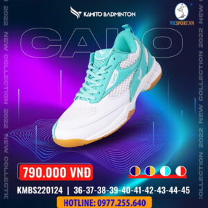 GIÀY CẦU LÔNG KAMITO CALO TRẮNG XANH