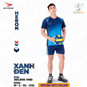 ÁO BÓNG CHUYỀN NAM BEYONO HERON XANH ĐEN