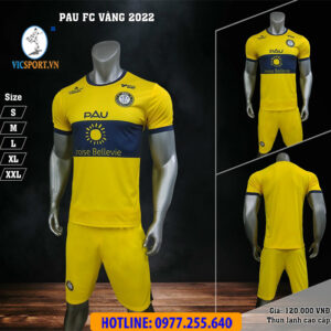 ÁO ĐÁ BANH QUANG HẢI CLB PAU FC 2022-2023 MÀU VÀNG