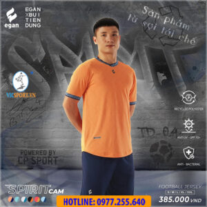 ÁO ĐÁ BANH SPIRIT x BÙI TIẾN DŨNG MÀU CAM