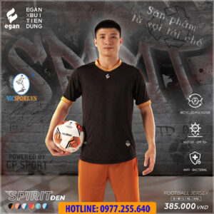 ÁO ĐÁ BANH SPIRIT x BÙI TIẾN DŨNG MÀU ĐEN