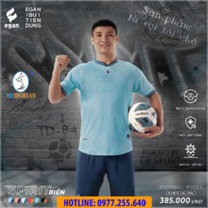 ÁO ĐÁ BANH SPIRIT x BÙI TIẾN DŨNG XANH BIỂN