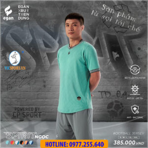 ÁO ĐÁ BANH SPIRIT x BÙI TIẾN DŨNG XANH NGỌC