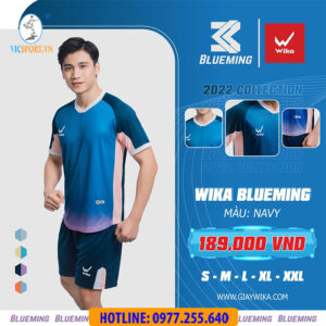 ÁO ĐÁ BANH WIKA BLUEMING XANH NAVY