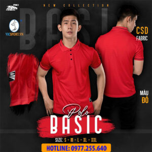 ÁO POLO DI CHUYỂN RIKI BASIC MÀU ĐỎ