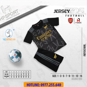 ÁO TRẺ EM CLB ARSENAL 2022-2023 MÀU ĐEN