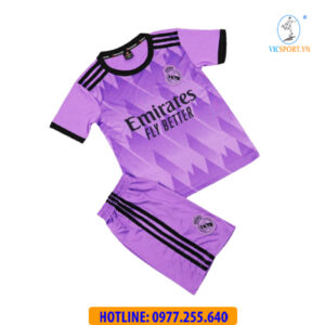 ÁO TRẺ EM CLB REAL MADRID 2022-2023 MÀU TÍM