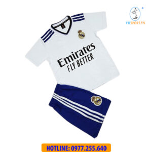 ÁO TRẺ EM CLB REAL MADRID 2022-2023 MÀU TRẮNG