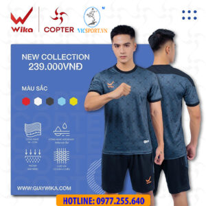 ÁO ĐÁ BANH WIKA COPTER MÀU ĐEN