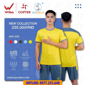 ÁO ĐÁ BANH WIKA COPTER MÀU VÀNG