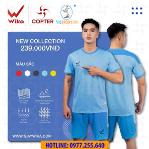ÁO ĐÁ BANH WIKA COPTER MÀU XANH NGỌC