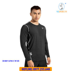 ÁO LÓT BODY ALPHA TAY DÀI MÀU ĐEN