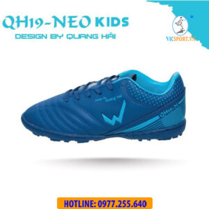 GIÀY ĐÁ BANH TRẺ EM WIKA QH19 NEO MÀU XANH ĐEN