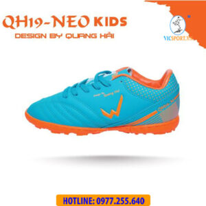 GIÀY ĐÁ BANH TRẺ EM WIKA QH19 NEO MÀU XANH NGỌC