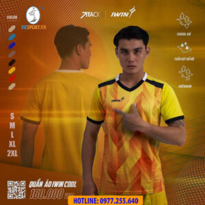 ÁO ĐÁ BANH IWIN COOL ATTACK A07 MÀU VÀNG