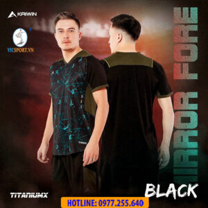 ÁO ĐÁ BANH KAIWIN MIRROR FORCE MÀU ĐEN