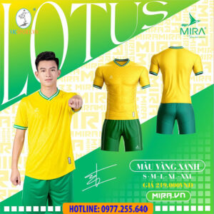 ÁO ĐÁ BANH MIRA LOTUS PTT MÀU VÀNG