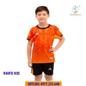 ÁO ĐÁ BANH TRẺ EM RAIFO MÀU CAM
