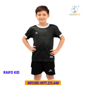 ÁO ĐÁ BANH TRẺ EM RAIFO MÀU ĐEN