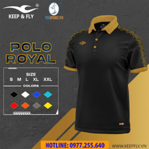 ÁO POLO DI CHUYỂN KEEPFLY ROYAL MÀU ĐEN