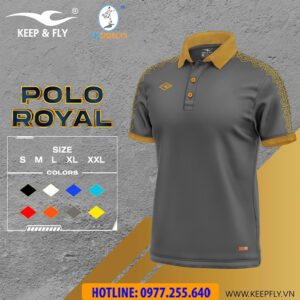ÁO POLO DI CHUYỂN KEEPFLY ROYAL MÀU XÁM