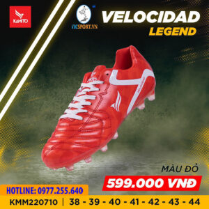 GIÀY ĐÁ BANH KAMITO VELOCIDAD LEGEND FG MÀU ĐỎ