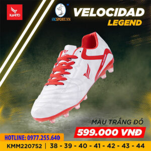 GIÀY ĐÁ BANH KAMITO VELOCIDAD LEGEND FG MÀU TRẮNG