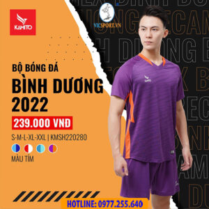 ÁO ĐÁ BANH CLB BÌNH DƯƠNG MÀU TÍM