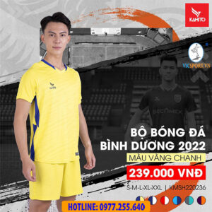 ÁO ĐÁ BANH CLB BÌNH DƯƠNG MÀU VÀNG
