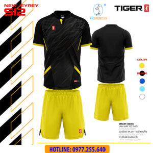 ÁO ĐÁ BANH XSPEED S12 TIGER MÀU ĐEN