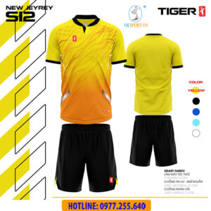 ÁO ĐÁ BANH XSPEED S12 TIGER MÀU VÀNG