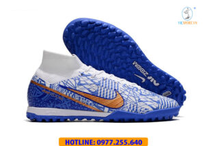GIÀY ĐÁ BANH SF CỔ CAO NIKE ZOOM MERCUTIAL VAPOR 15 ACADEMY  TF TRẮNG XANH