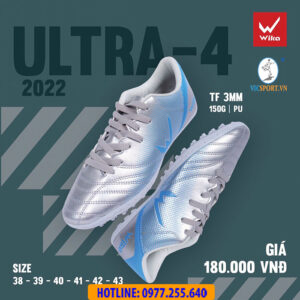 GIÀY ĐÁ BANH WIKA ULTRA 4 MÀU BẠC