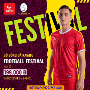 ÁO BÓNG ĐÁ KAMITO FESTIVAL MÀU ĐỎ