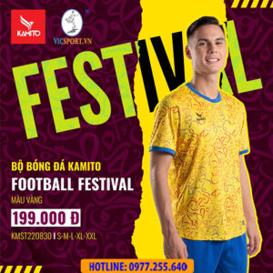 ÁO BÓNG ĐÁ KAMITO FESTIVAL MÀU VÀNG