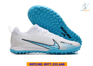 GIÀY ĐÁ BANH NIKE AIR ZOOM MERCURIAL VAPOR 15 ACADEMY CỔ THUN TF MÀU TRẮNG XANH