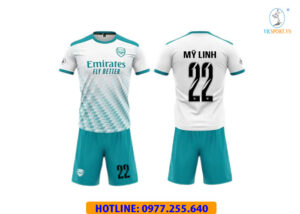 ÁO ARSENAL TRẮNG XANH IN CHO KHÁCH