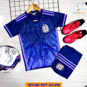 ÁO TRẺ EM ĐỘI TUYỂN ARGENTINA WC 2022 MÀU TÍM XANH